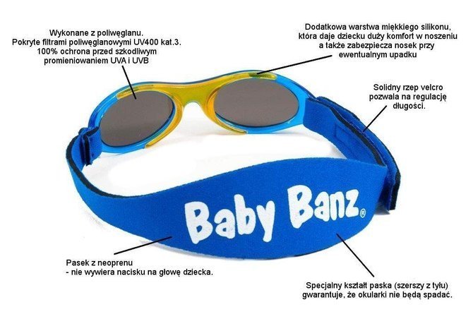 Okulary przeciwsłoneczne dzieci 2-5 lat RETRO BANZ