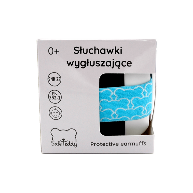 Słuchawki wygłuszające ochronne dzieci niebieski 0miesięcy+ SafeTeddy