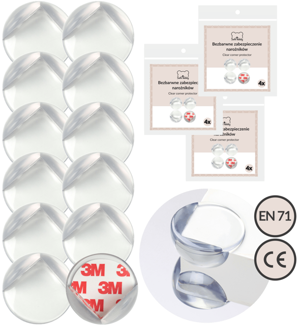 Zabezpieczenie narożników rogów mebli osłona narożniki 12szt SafeTeddy
