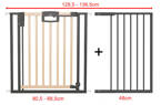 Bramka barierka rozporowa zabezpieczająca 128,5-136,5cm drzwi GEUTHER