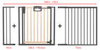 Bramka barierka rozporowa zabezpieczająca 168,5-176,5cm drzwi GEUTHER