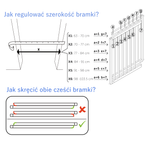 Bramka ochronna zabezpieczająca przykręcana 63-103,5cm REER